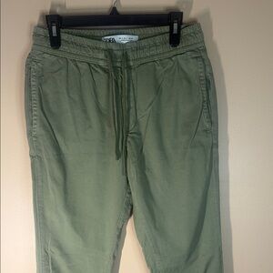 Zara Men's Olive Drawstring Joggers